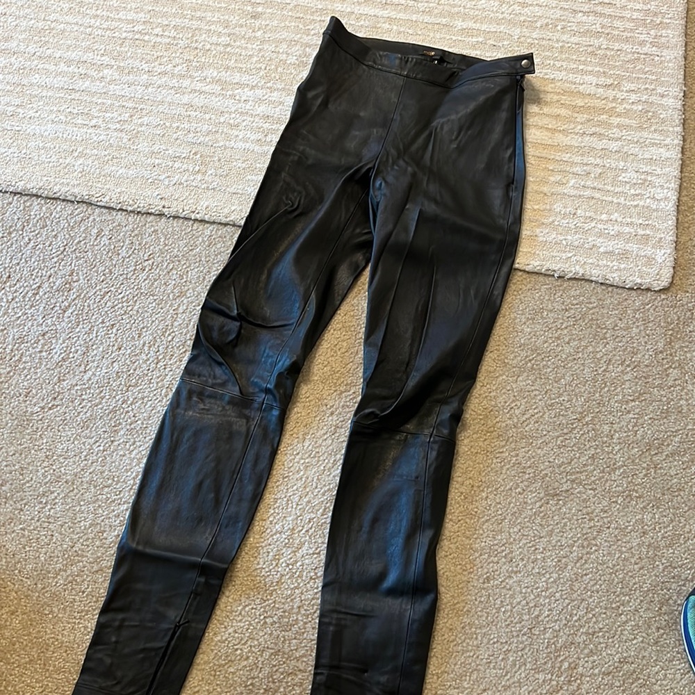 Maje genuine leather leggings